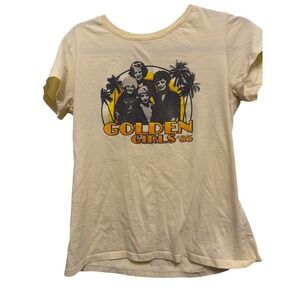 The Golden Girls 85 Graphic T-Shirt Pale Yellow Women Medium ABC Studios Cotton